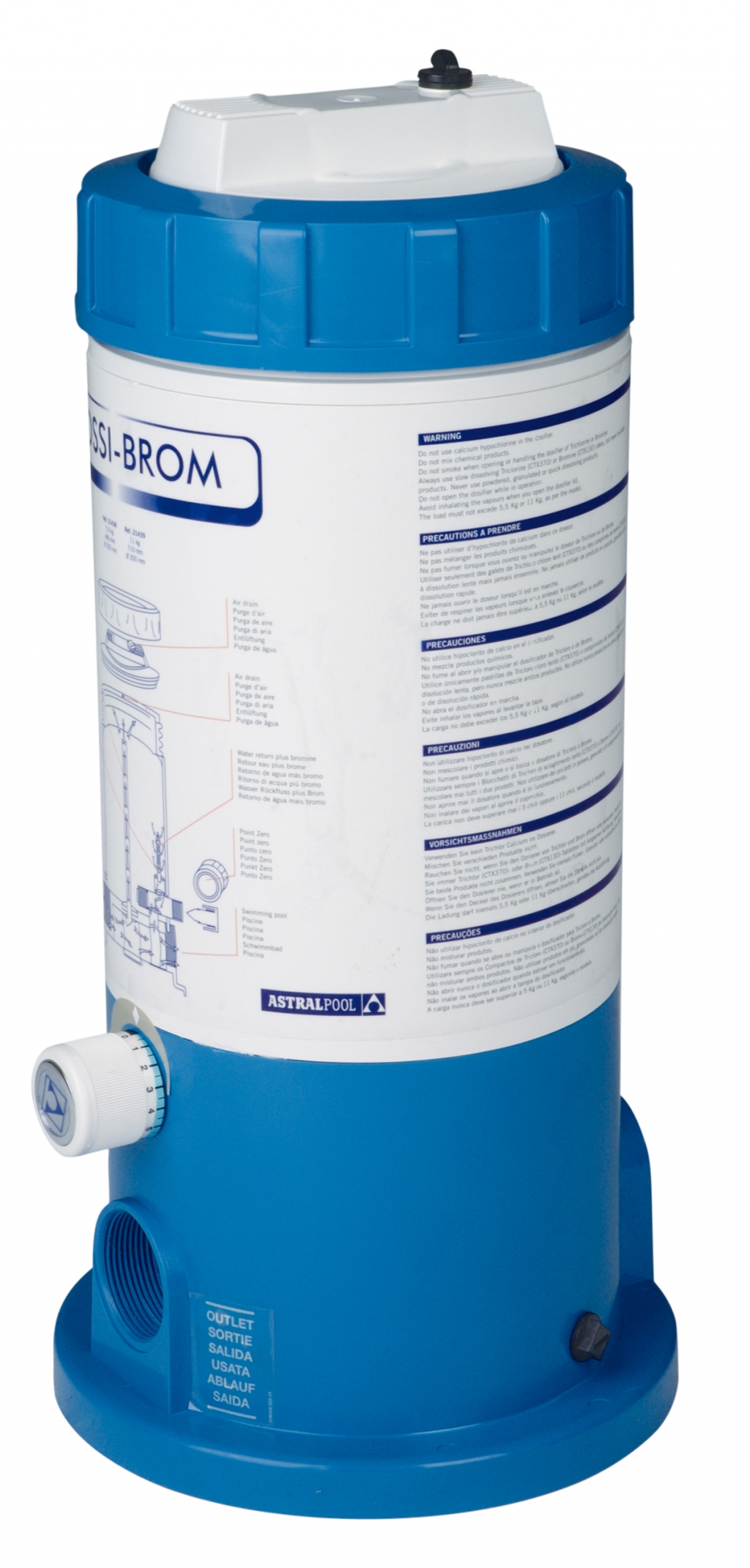 Dosificador de Cloro y Bromo Astralpool Dossi Makropiscinas