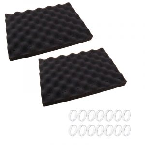 Pack de 2 esponjas negras + 14 clips W0887A