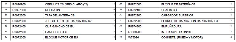Recambios Limpiafondos Zodiac FreeRider RF 5400 iQ
