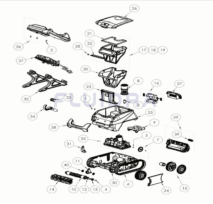 Recambios Limpiafondos Zodiac FreeRider RF 5400 iQ