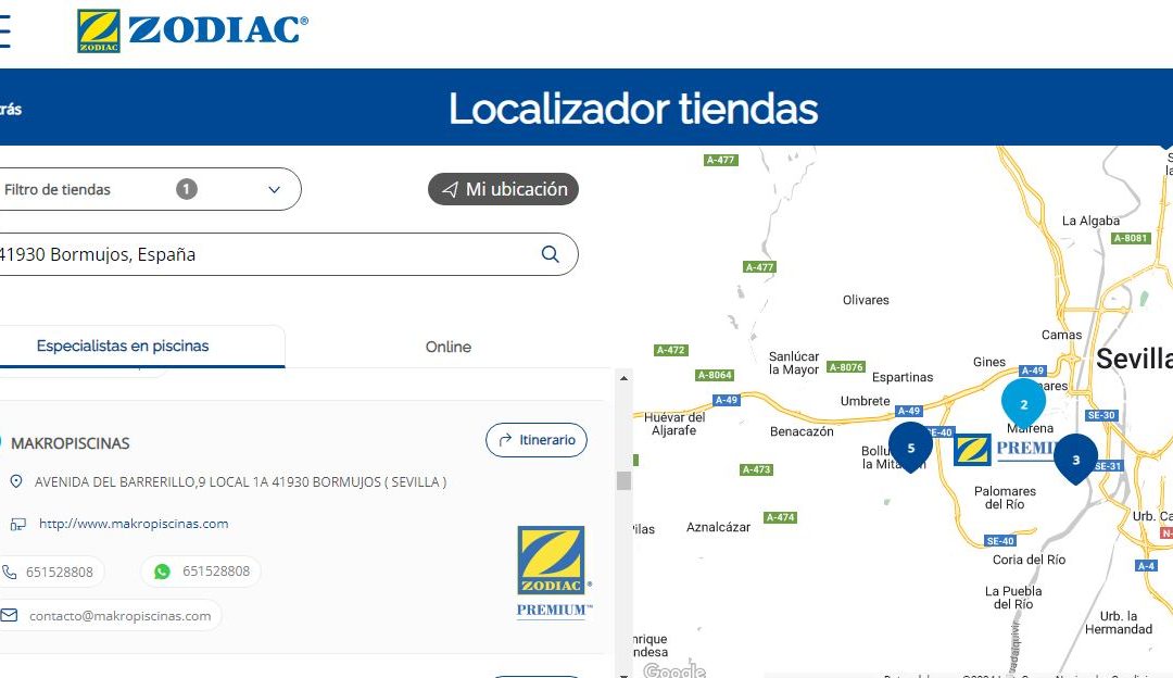 Distribuidor Zodiac Premium en Sevilla