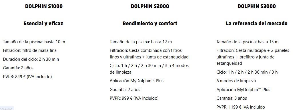 Limpiafondos Dolphin S3000 Comfort Limpiafondos Dolphin S3000 Comfort